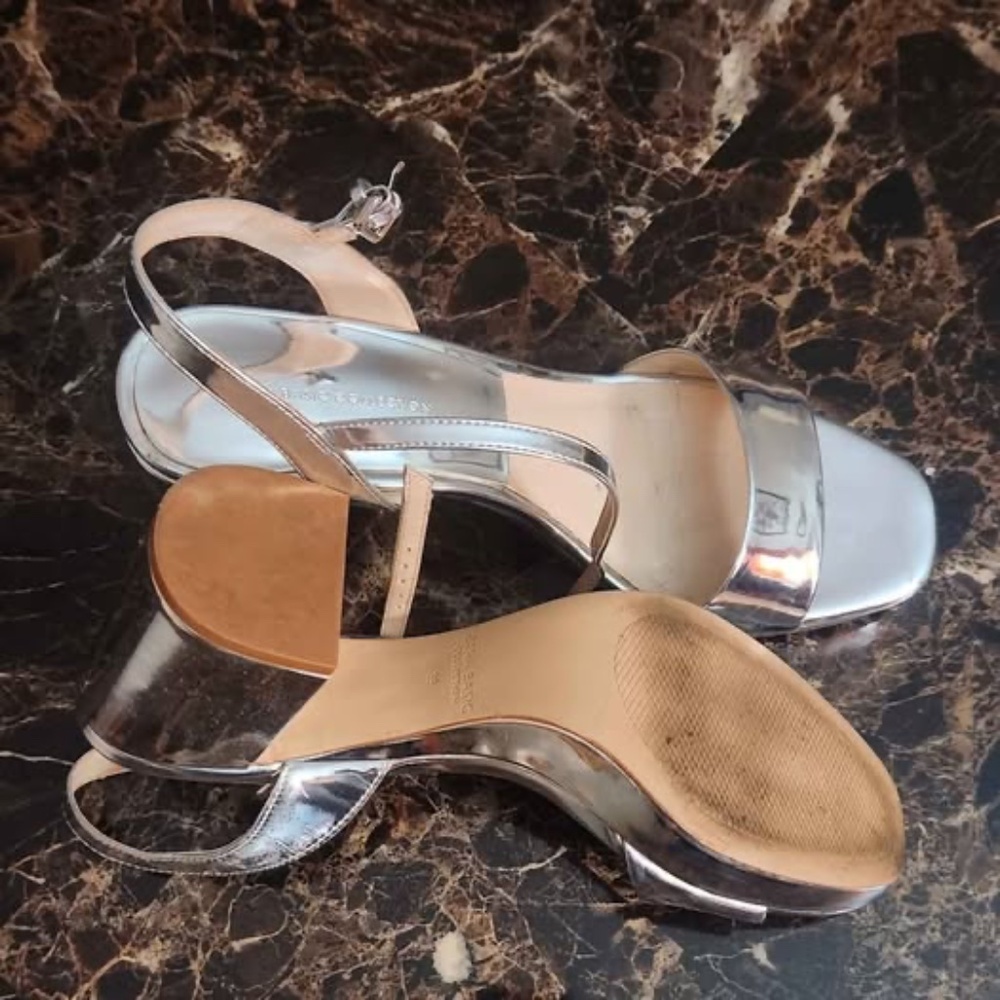 Zara Basic Collection Silver Slingback Heels - image 3